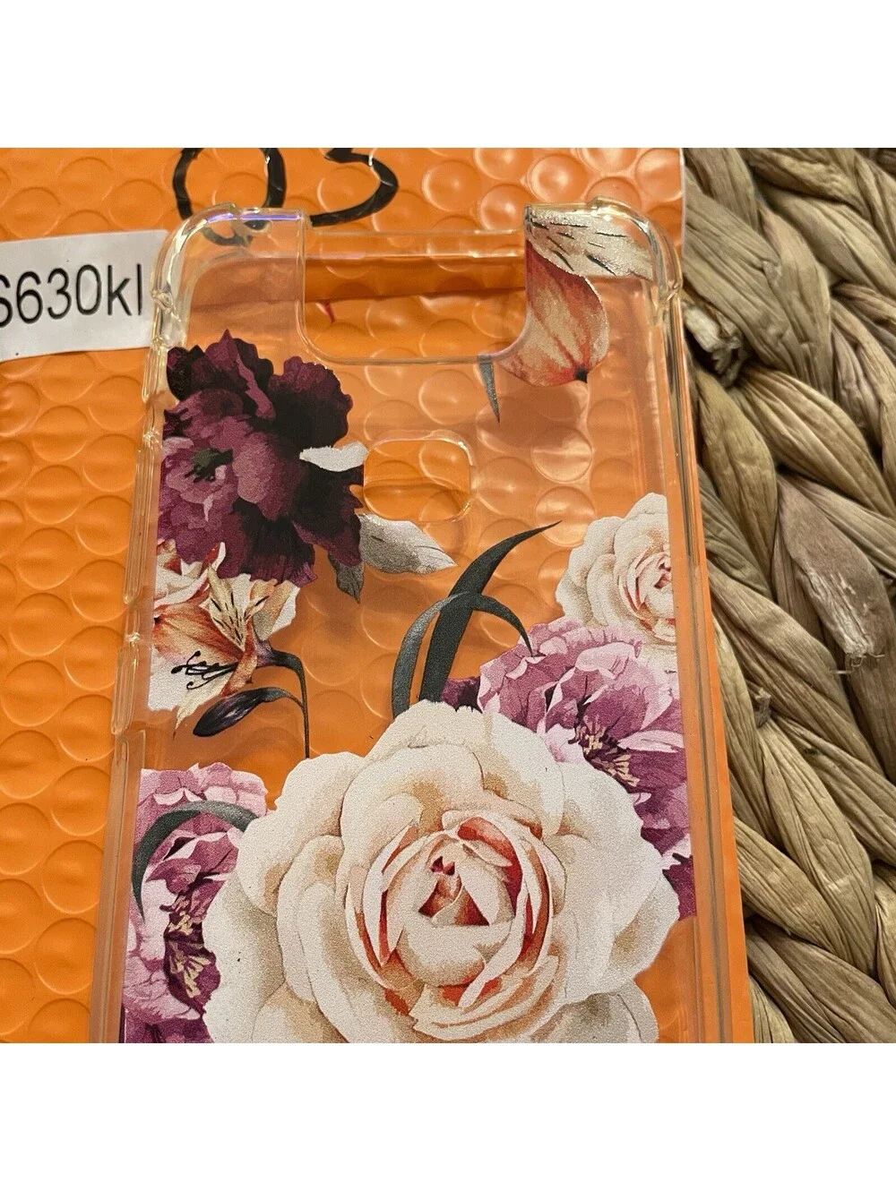 ✅Floral Clear Case ASUS ZenFone 6 6Z ZS630KL Rose Flower Pink Cover Slim#️⃣03